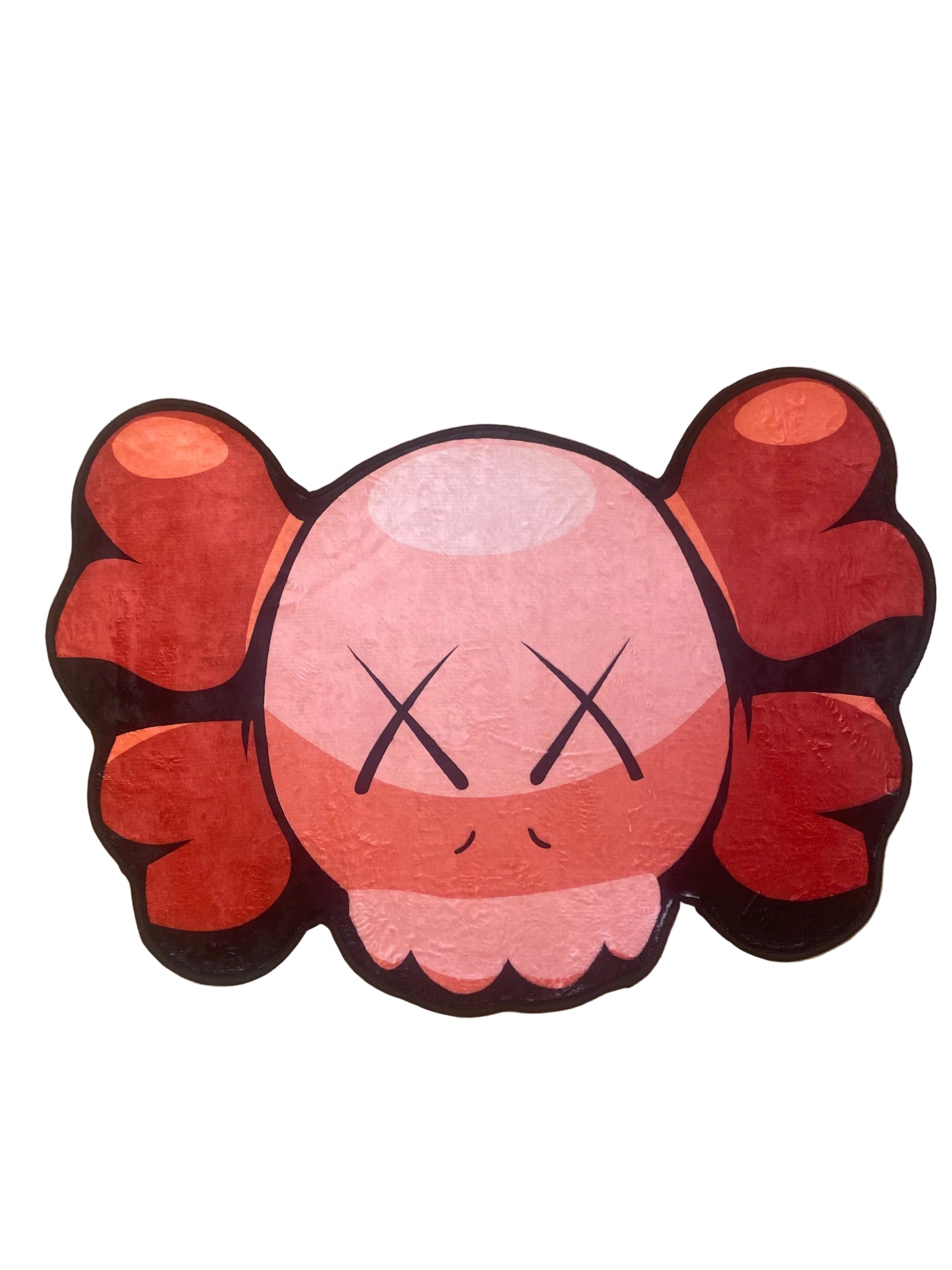 Kaws Big Head Red Rug