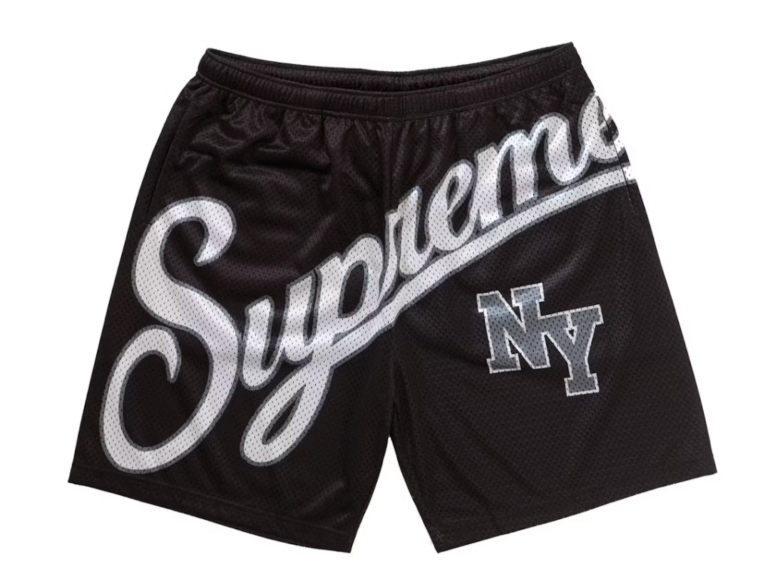 Supreme Big Black Script Mesh Short