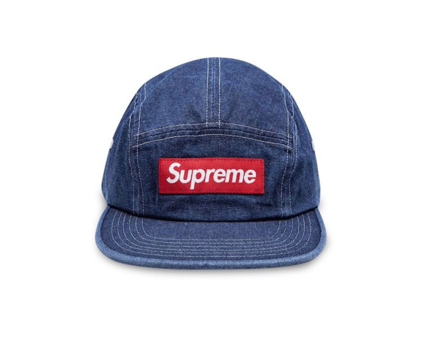 Supreme Washed Chino Twill Camp Cap Denim (GENTLY-WORN)