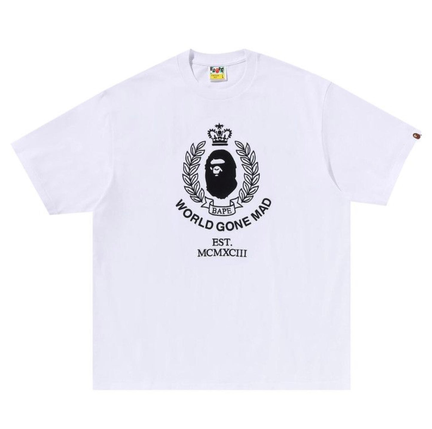 BAPE Crest College Logo Relaxed
Fit Tee White