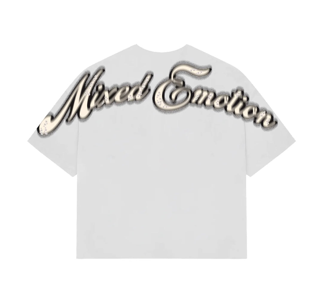 Mixed Emotions White Pearl Cropped Tee