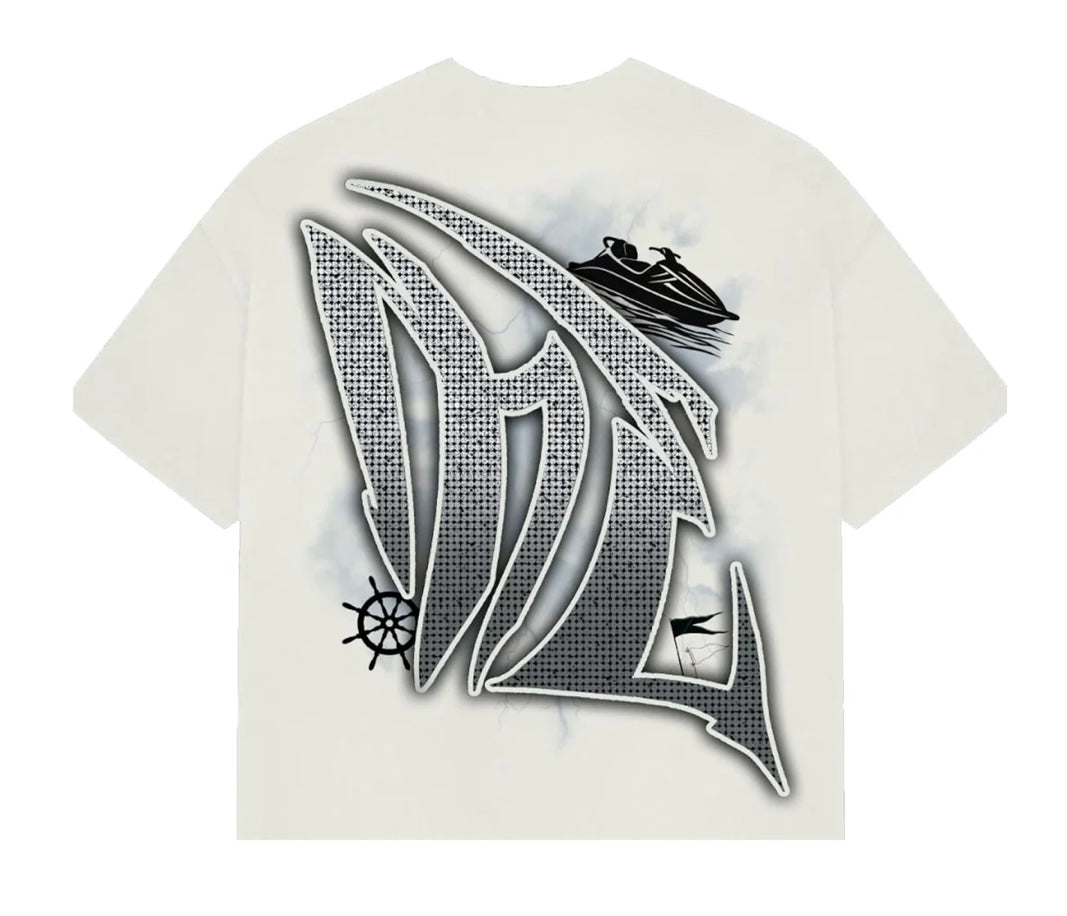 Mixed Emotions Cream Jetski Rhinestone Tee
