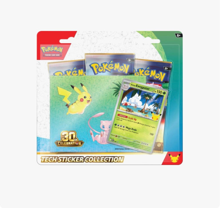Pokemon 30th Celebration Tech Sticker Collection Alolan Exeggutor