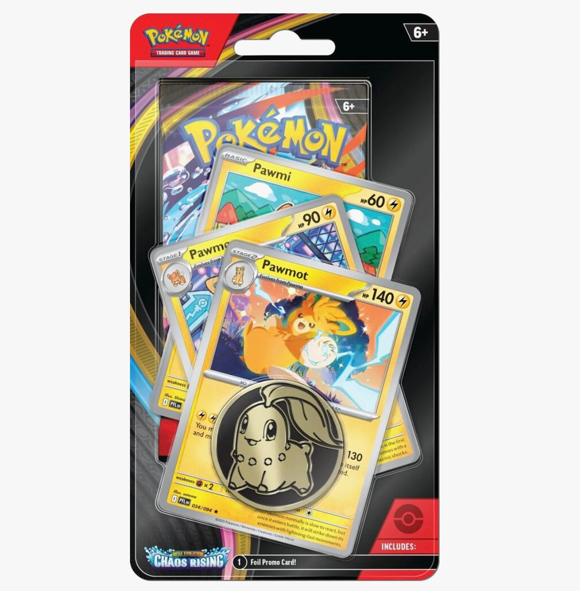 Pokemon Chaos Rising Premium Checklane Blister Pawmot Line