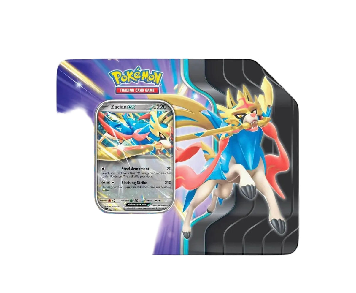 Pokemon Slashing Legends Tin
Zacian ex
