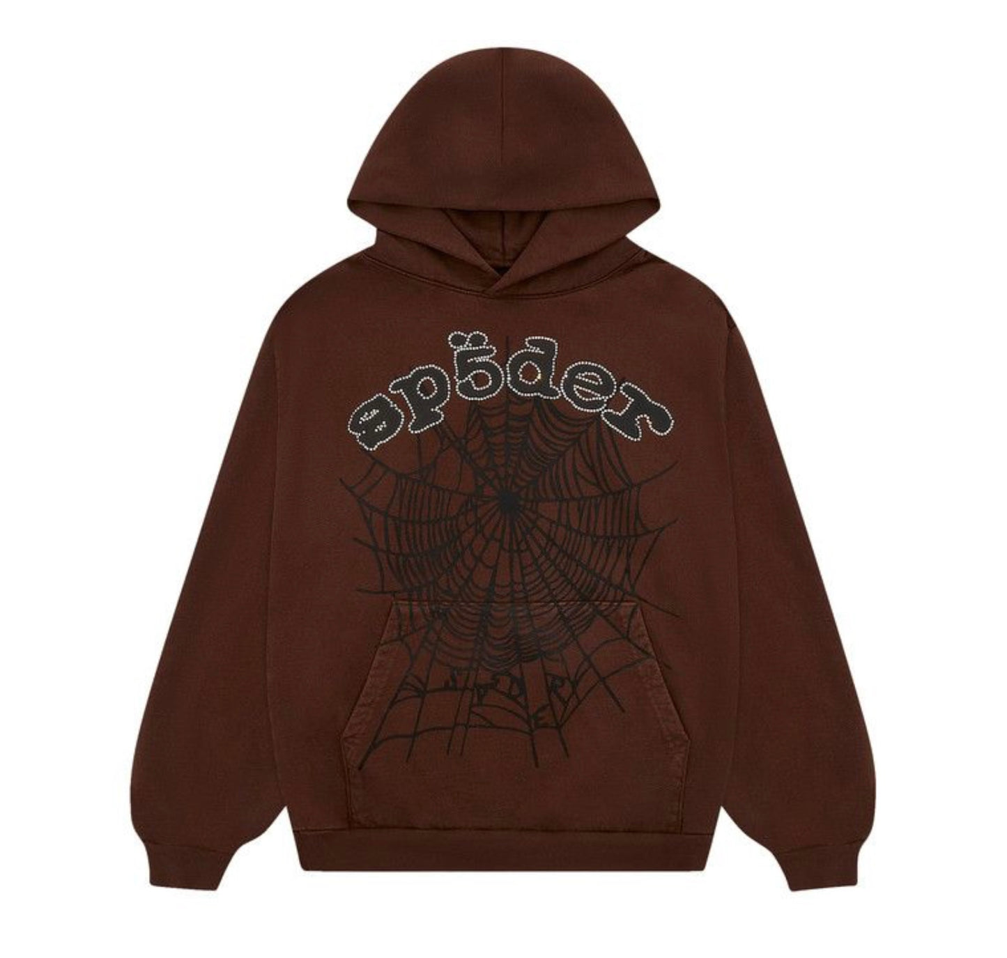 Sp5der Og Web Hoodie Brown