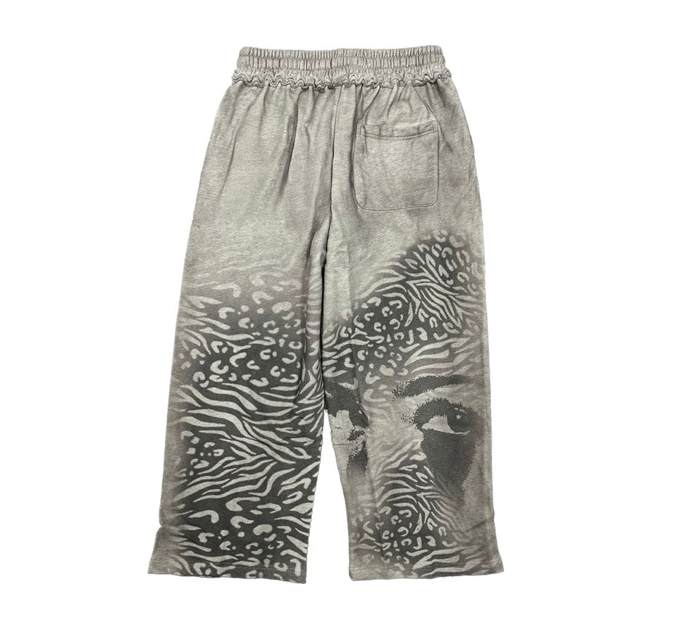 Mixed Emotions Grey Striped Sweatpants