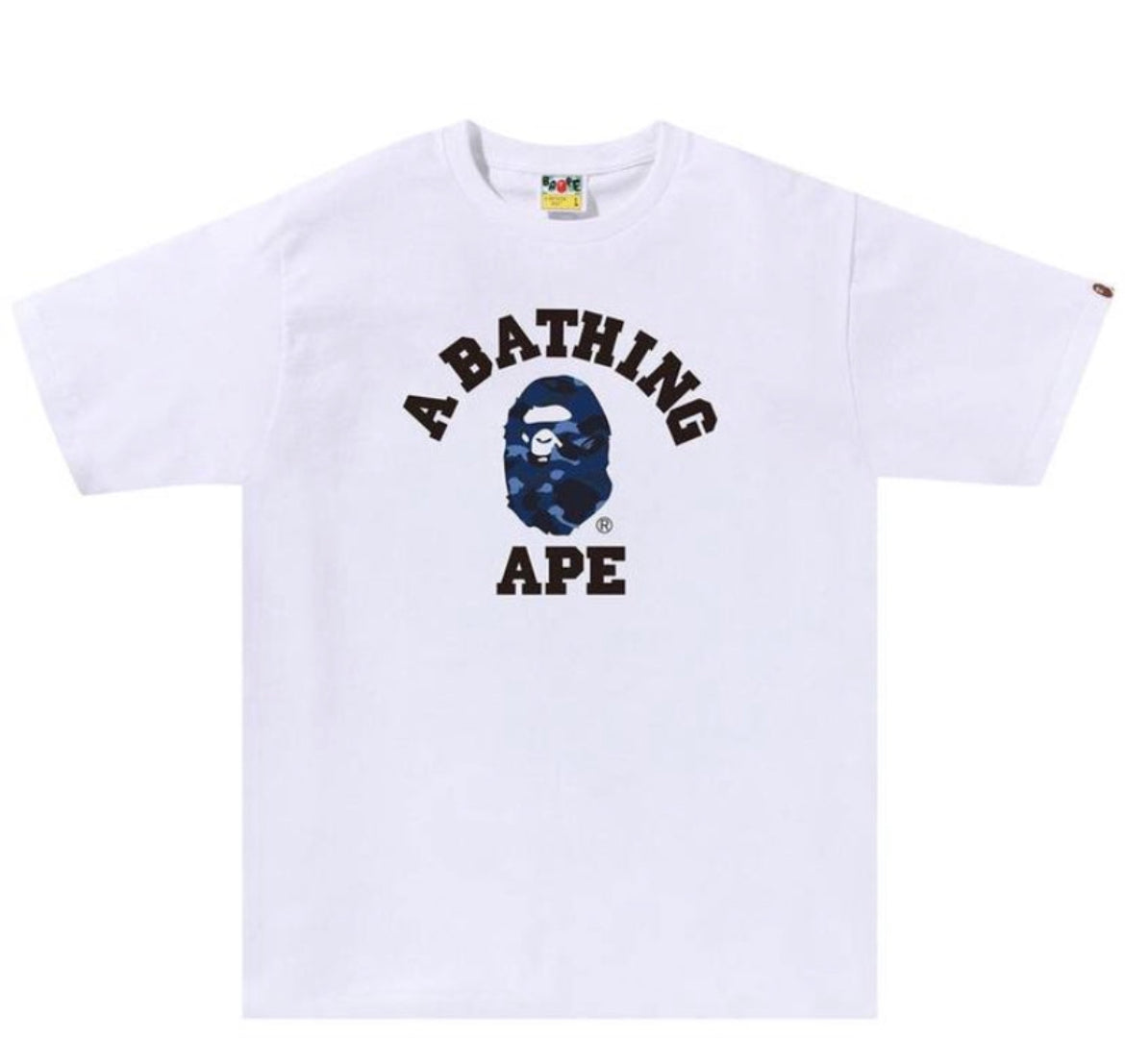 BAPE Navy Blue/White Camo Tee
