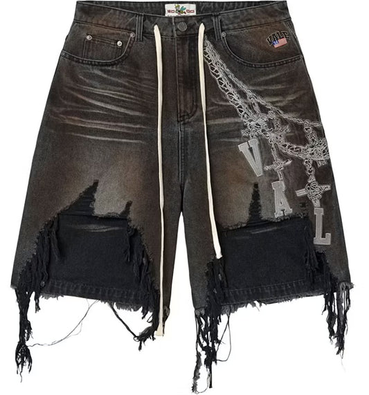 Vale Chain Jorts Black