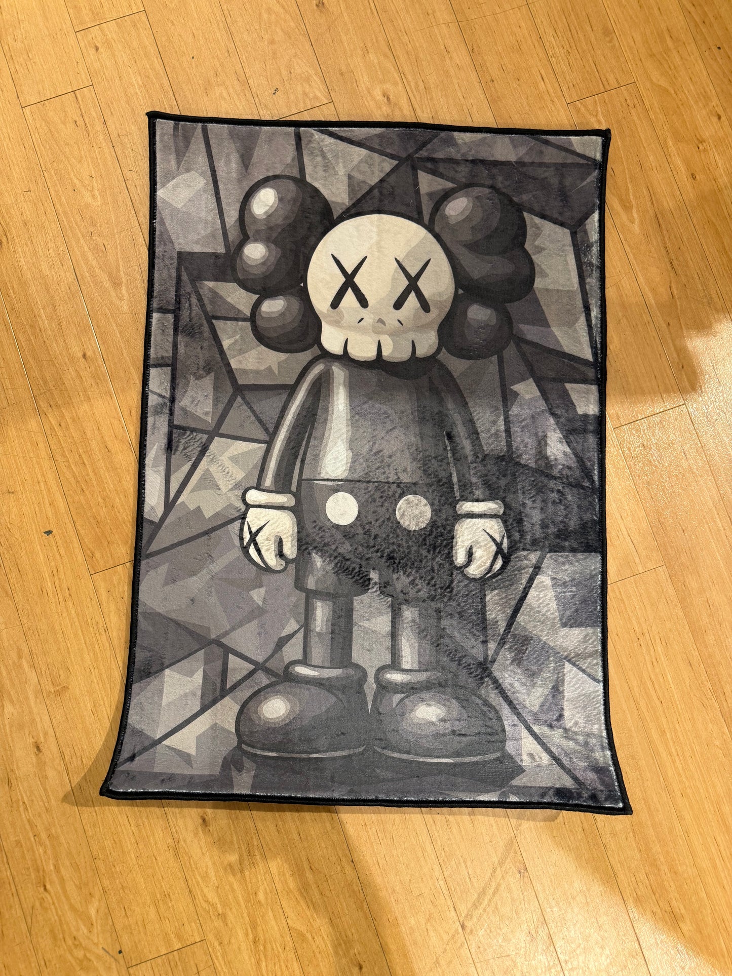 Kaws Grey Background Rug