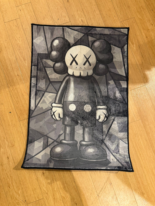 Kaws Grey Background Rug