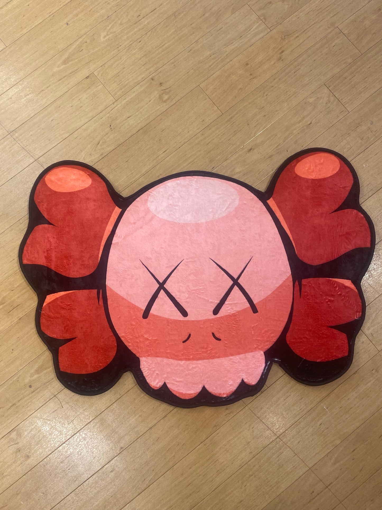 Kaws Big Head Red Rug