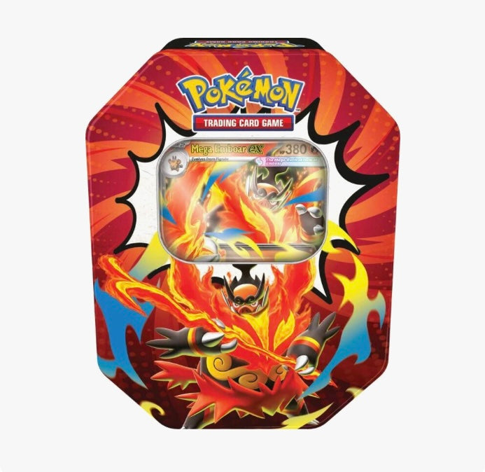 Pokemon Ascended Heroes Tin Mega Emboar ex