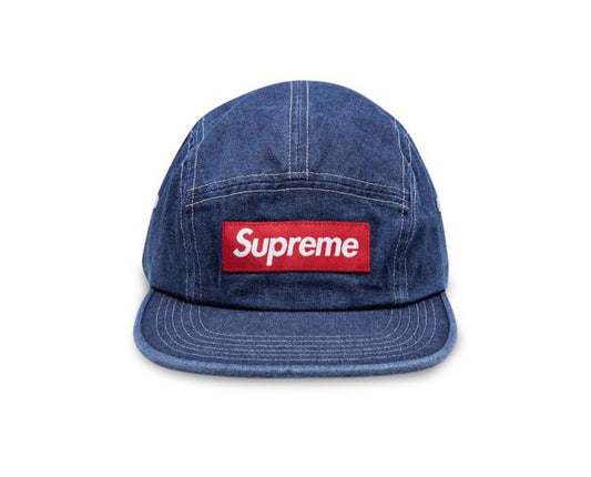 Supreme Washed Chino Twill Camp Cap Denim (GENTLY-WORN)