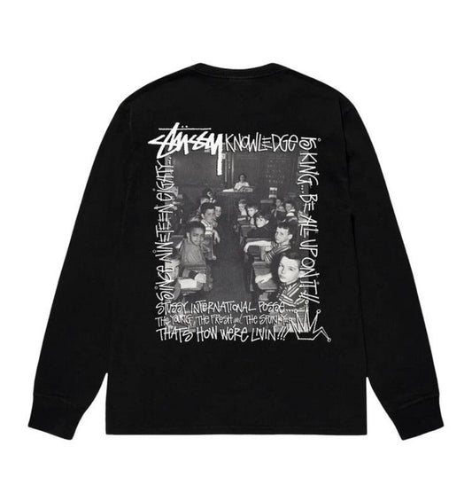 Stussy Classroom Long-Sleeve Tee
Black