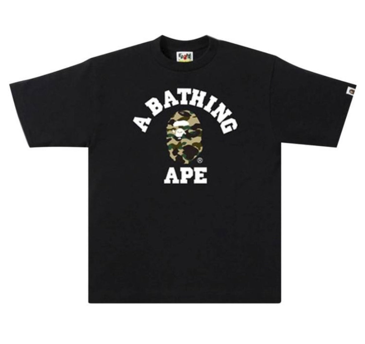 BAPE Yellow Camo/Black Tee