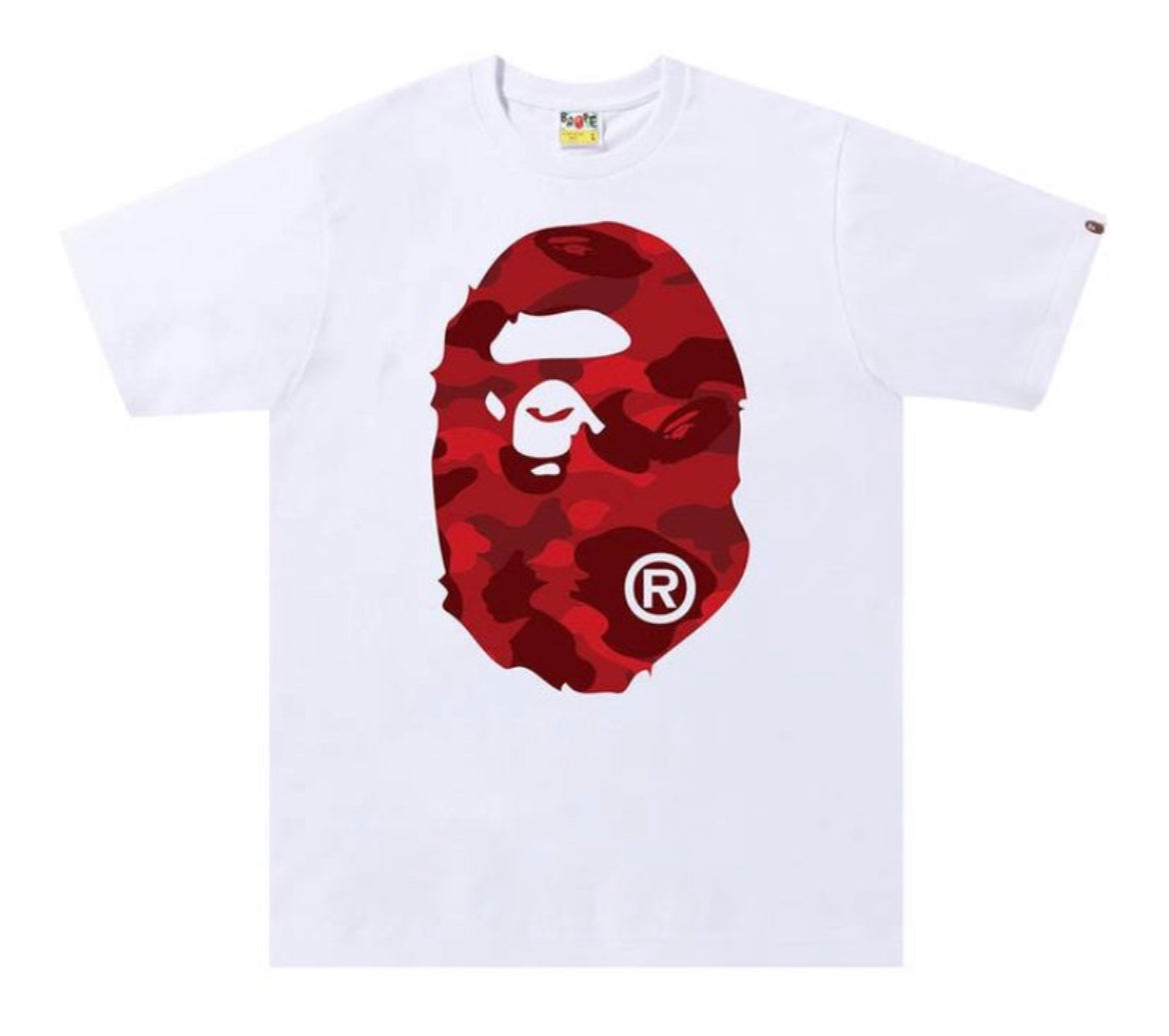 BAPE Camo Red/White Tee