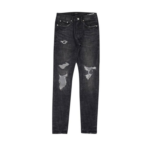 PURPLE BRAND Distress Grey Wash Jean