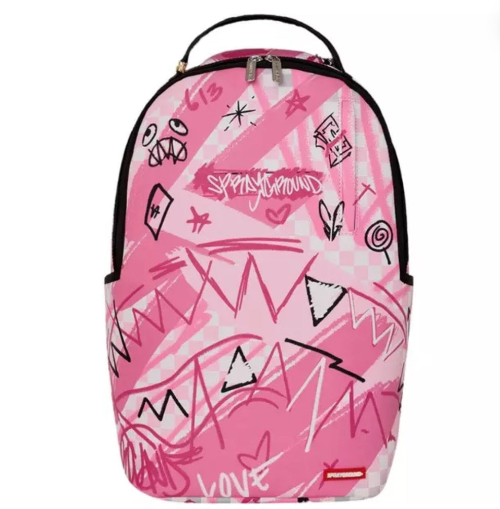 SPRAYGROUND Pink Smoke Check Backpack