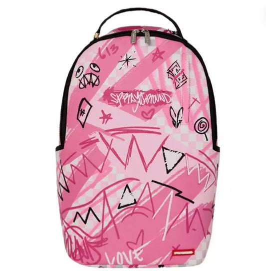 SPRAYGROUND Pink Smoke Check Backpack