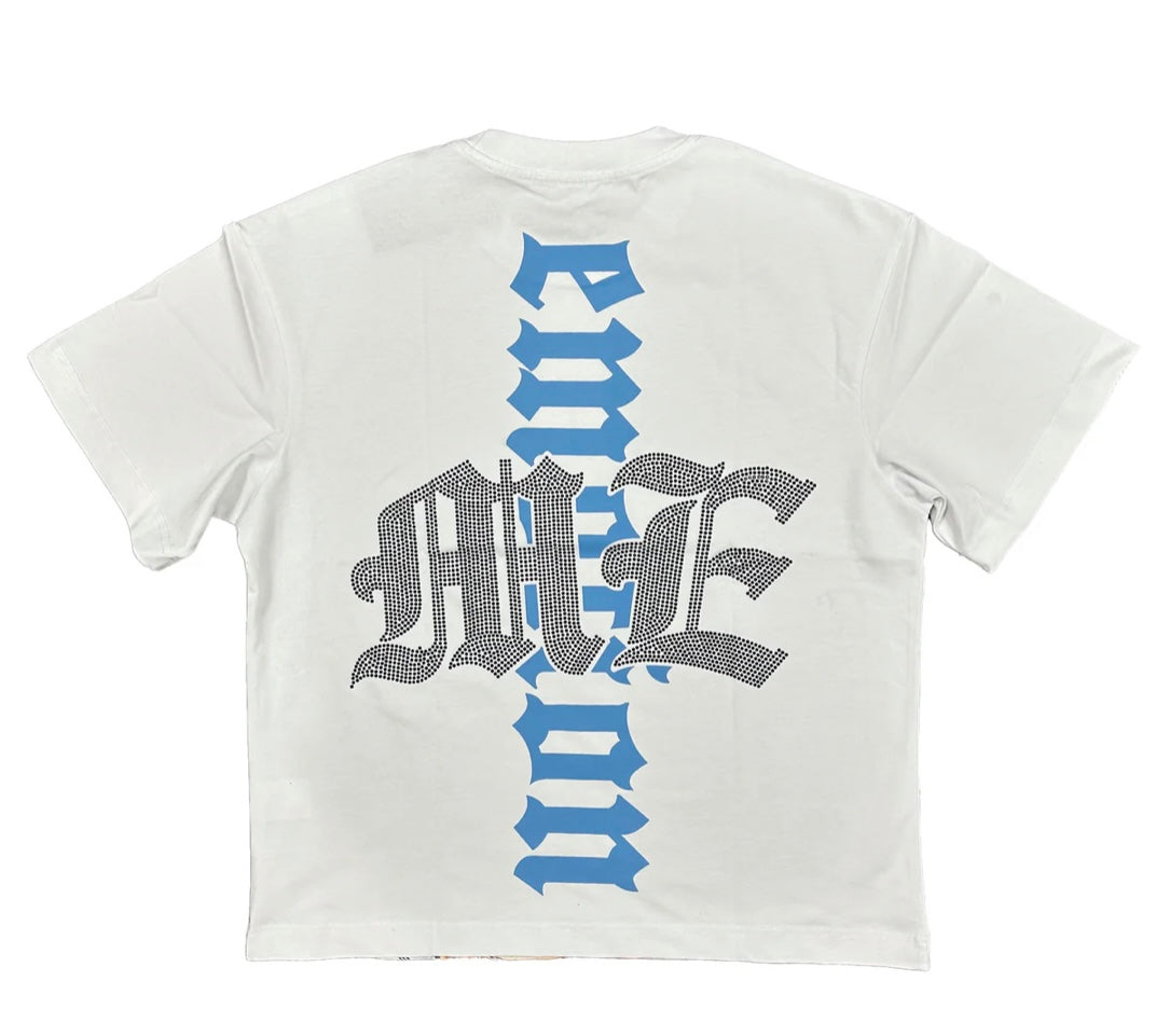 Mixed Emotions White Angel Rhinestone Tee