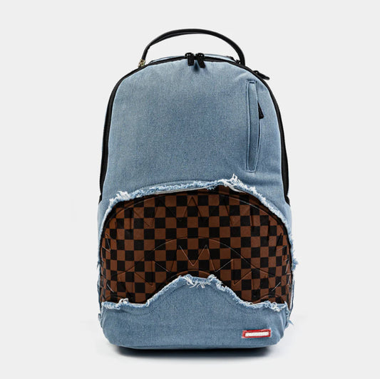 SprayGround Backpack Denim Shark Bite
