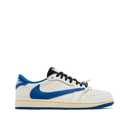 Fragment Design x Travis Scott x Air Jordan 1 Low OG SP Sail Military Blue (PRE-OWNED)