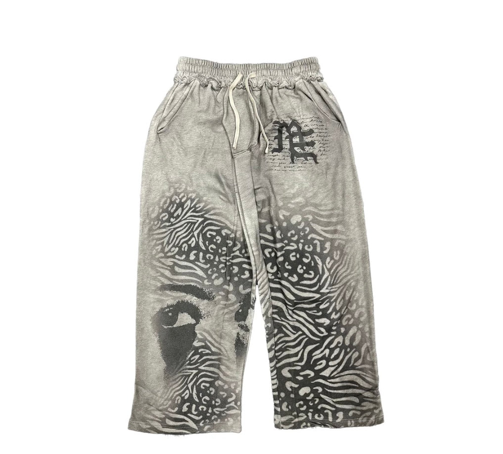 Mixed Emotions Grey Striped Sweatpants