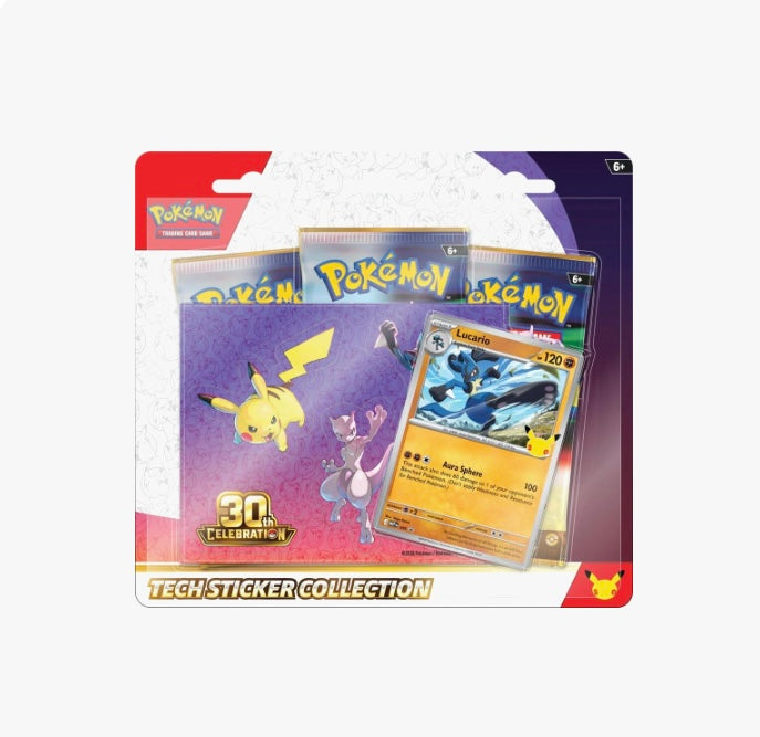 Pokemon 30th Celebration Tech Sticker Collection Lucario