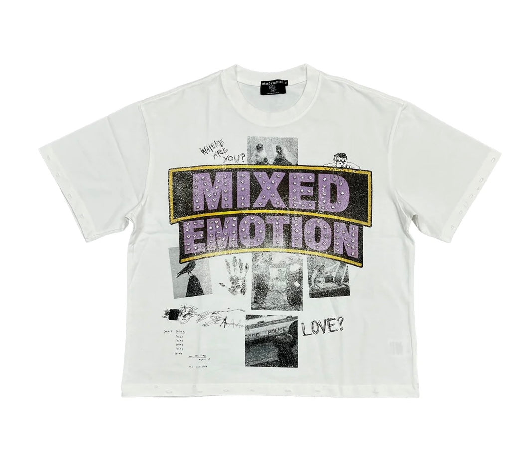 Mixed Emotions Lost Identity Tee White