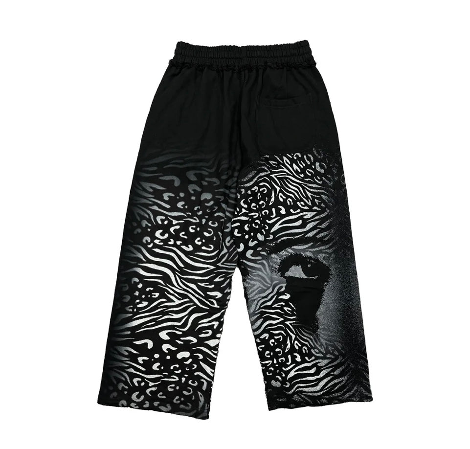 Mixed Emotions Black Striped Sweatpants