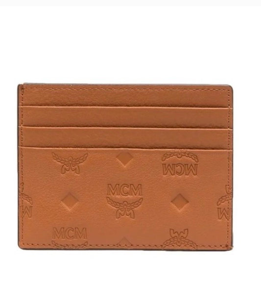 MCM Cognac Visetos Card Holder