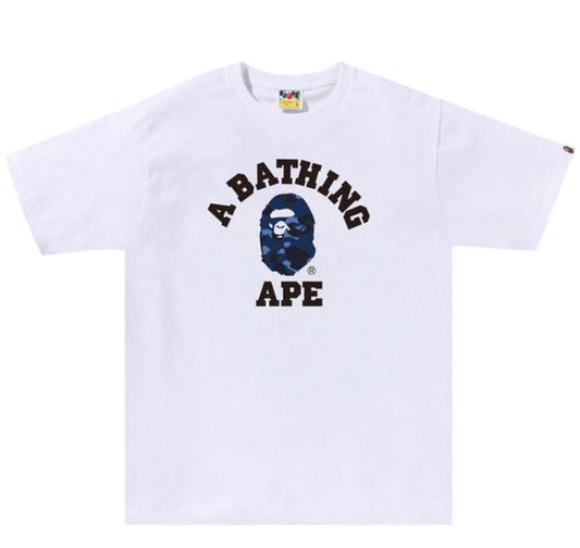 BAPE Navy Blue/White Camo Tee