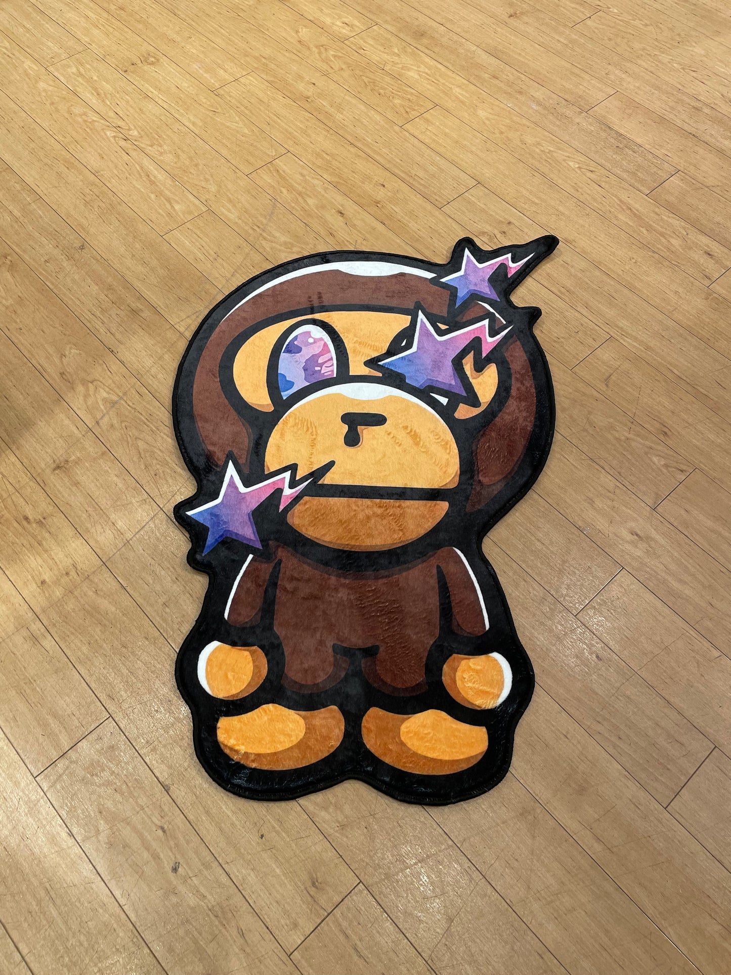 Bape Monkey Purple Star Rug