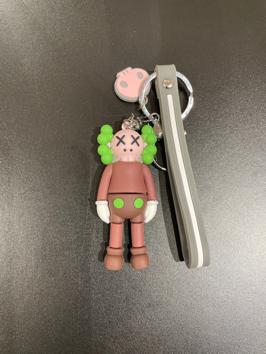 Brown Kaws Figure Keychain